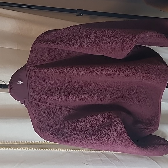 Free People Movement x Hatch Hit The Slopes Fleece Sweatshirt Jacket Deep Maroon - Picture 7 of 8